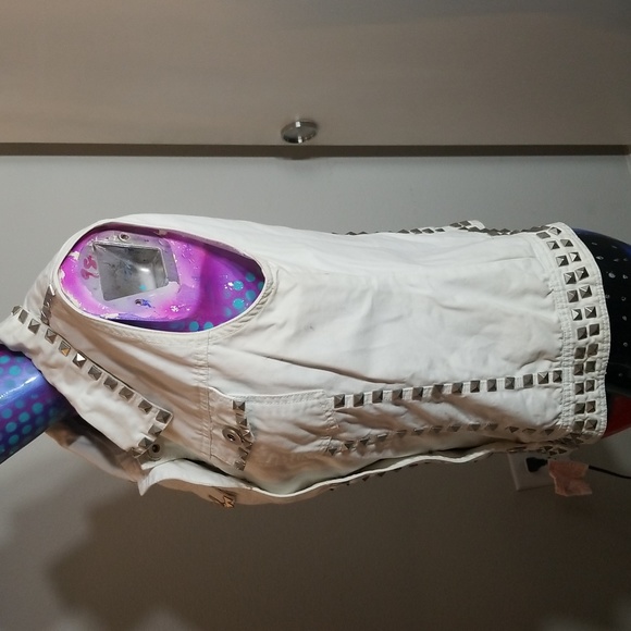 Monoreno Med. White Jeans Studded Vest - Picture 4 of 11